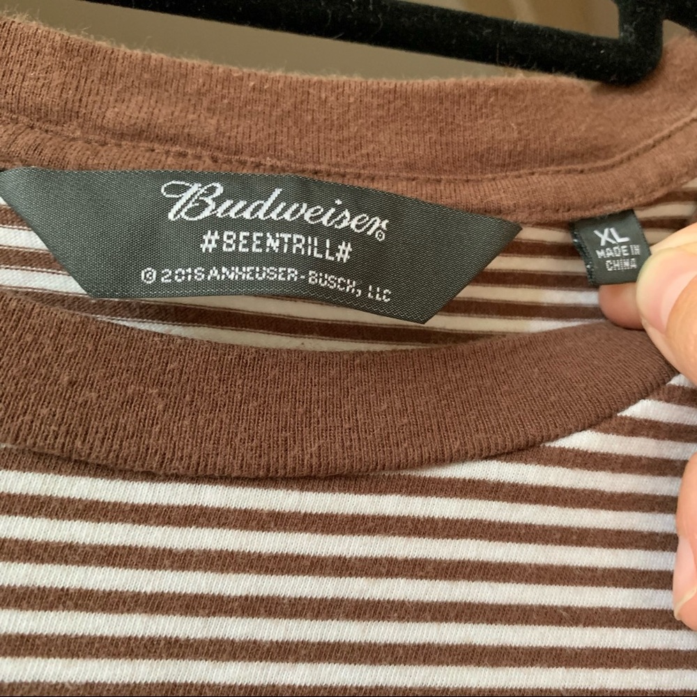 Budweiser XL Striped Vintage-Style Tee - Picture 2 of 3